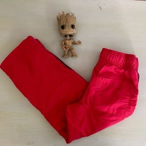 Gymboree Red Lined Pants Elastic Tie Waist Sz 4